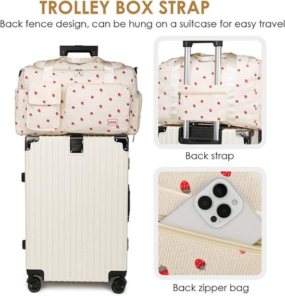 Womens Gym Sports Bag, Travel Duffle Bag Womens, Weekend Travel Bags with Shoes