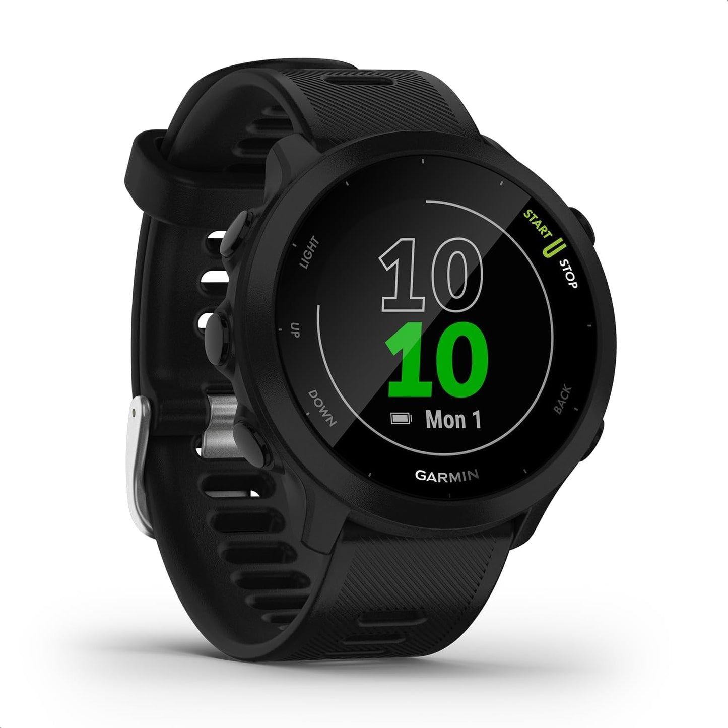 Forerunner 55 GPS 42Mm Running Smartwatch, Easy to Use, Lightweight, Training Guidance, Safety & Tracking Features, Black