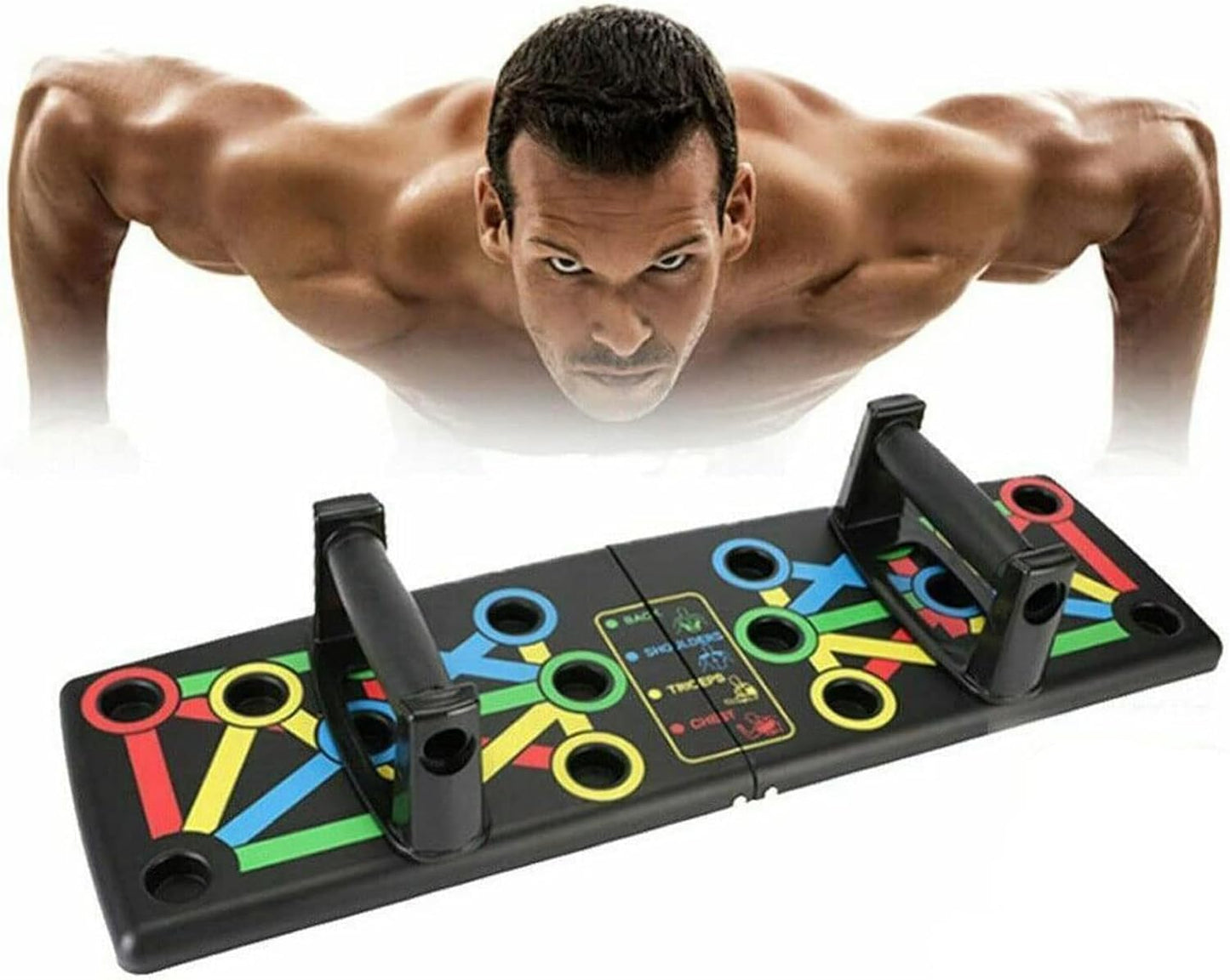 Push up Board Foldable 14 in 1 Press up Boards Push up Equipment Fitness Gym Muscle Strength Perfect Push Up, Portable Exercise Equipment for Men Women Home Workouts Push up Machine