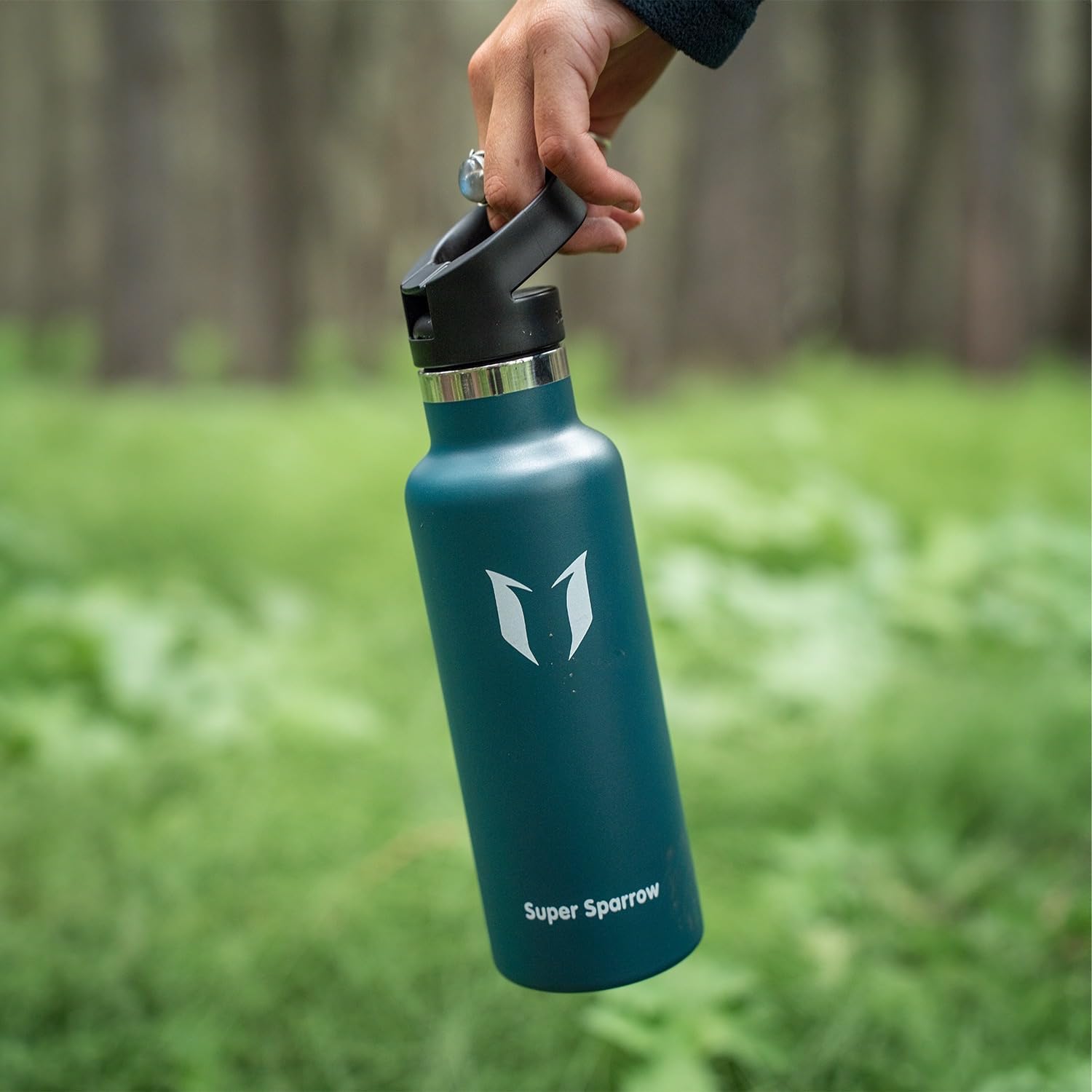 Water Bottle Stainless Steel - 350Ml/500Ml/620Ml/750Ml/1L- Insulated Metal Water Bottles - Standard Mouth Flask - BPA Free - Straw Bottle for Work, Gym, Sports - 2 Lids