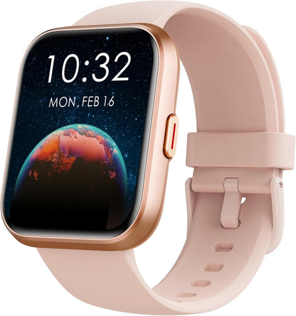 Smart Watch for Women(Answer/Make Call), Alexa Built-In 1.8" Touch Screen Fitness Watch with Spo2 Heart Rate Sleep Monitor, 100 Sport, IP68 Waterproof Step Counter Ladies Smartwatch for Iphone Android