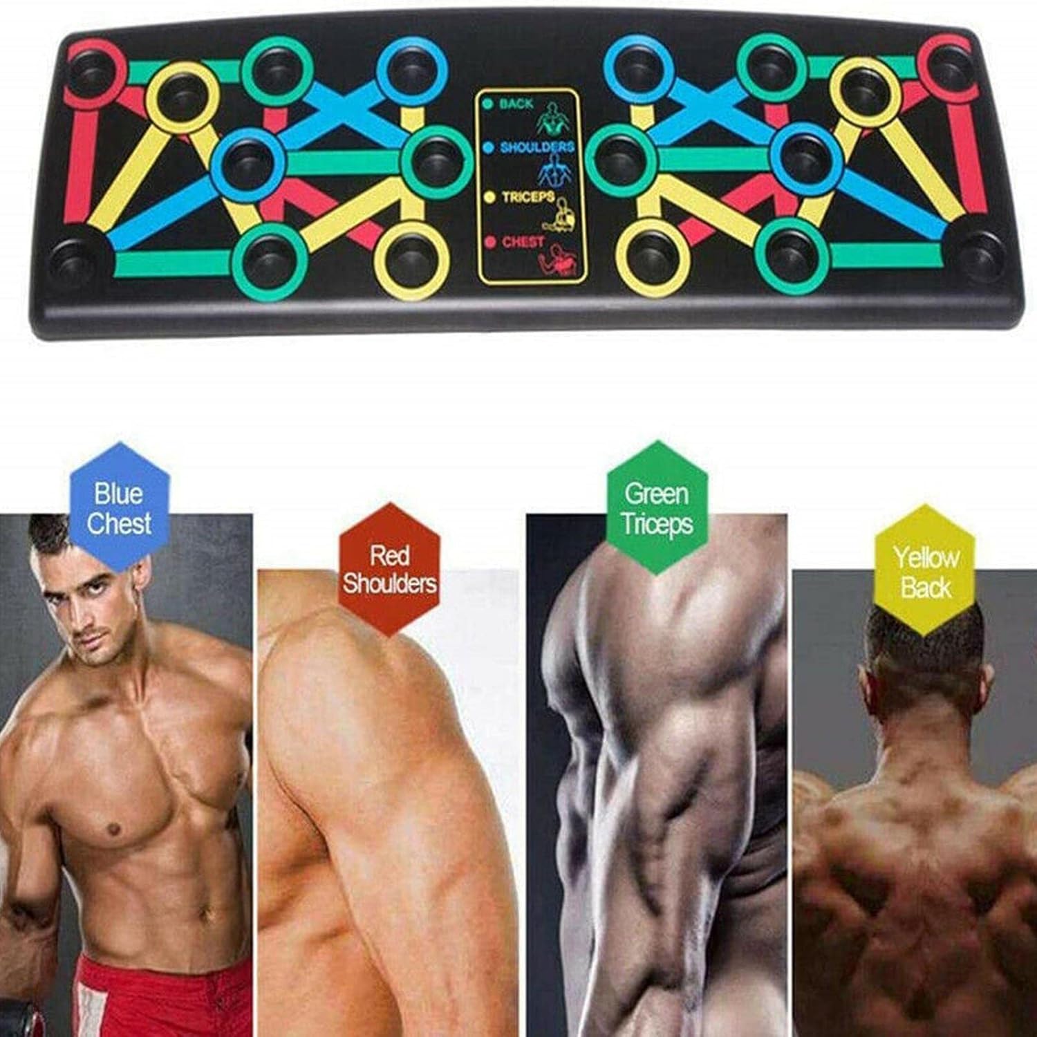 Push up Board Foldable 14 in 1 Press up Boards Push up Equipment Fitness Gym Muscle Strength Perfect Push Up, Portable Exercise Equipment for Men Women Home Workouts Push up Machine