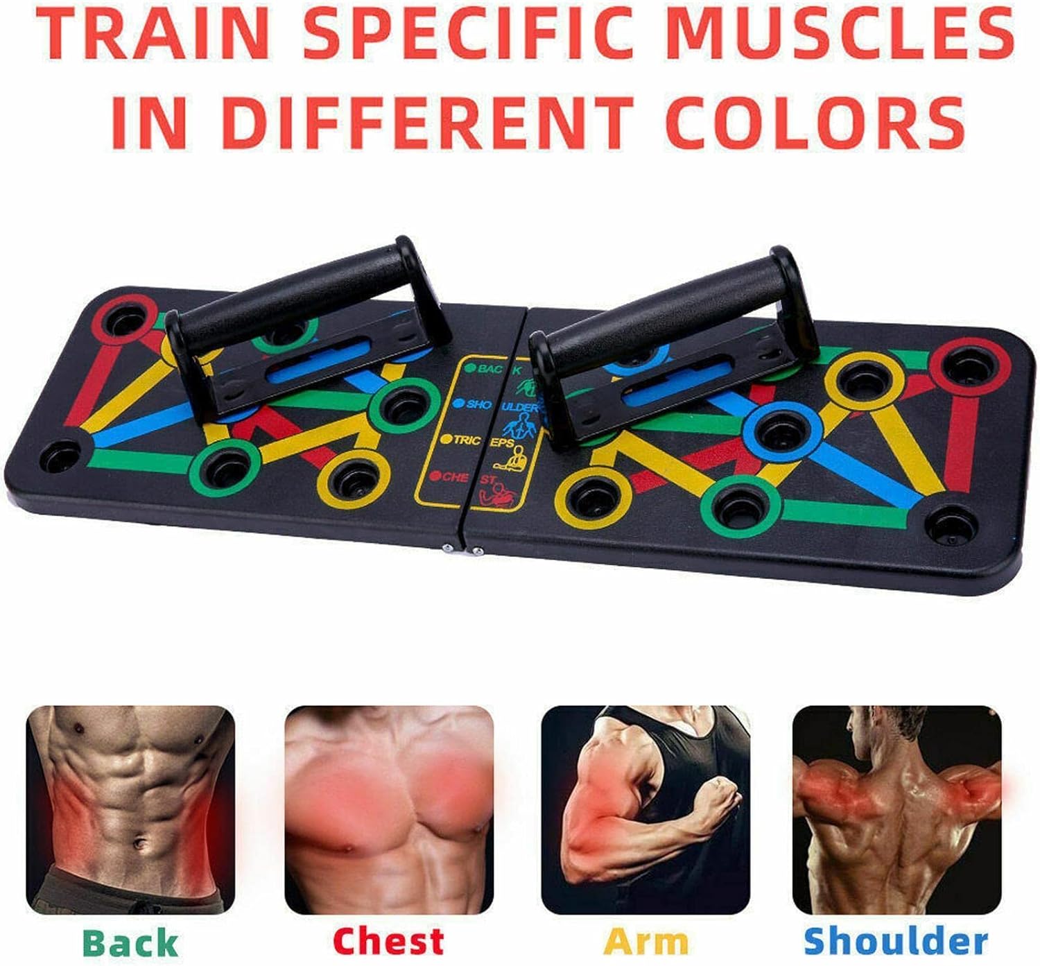 Push up Board Foldable 14 in 1 Press up Boards Push up Equipment Fitness Gym Muscle Strength Perfect Push Up, Portable Exercise Equipment for Men Women Home Workouts Push up Machine
