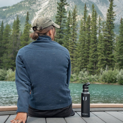 Water Bottle Stainless Steel - 350Ml/500Ml/620Ml/750Ml/1L- Insulated Metal Water Bottles - Standard Mouth Flask - BPA Free - Straw Bottle for Work, Gym, Sports - 2 Lids