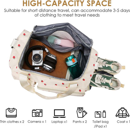 Womens Gym Sports Bag, Travel Duffle Bag Womens, Weekend Travel Bags with Shoes