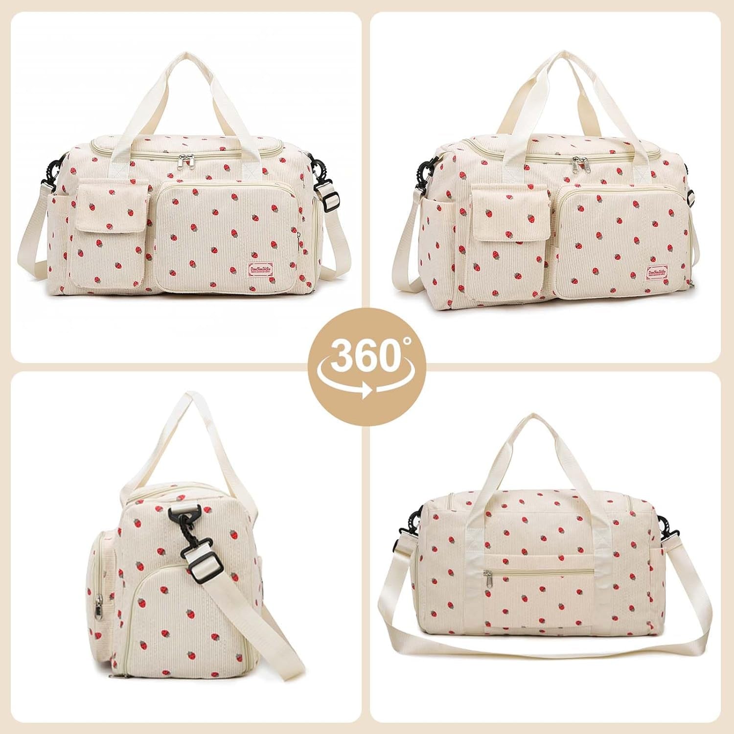 Womens Gym Sports Bag, Travel Duffle Bag Womens, Weekend Travel Bags with Shoes